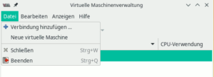 virt-manager: Verbindung hinzufügen …